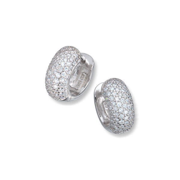 Sølv øreringer med Cubic zirkonia