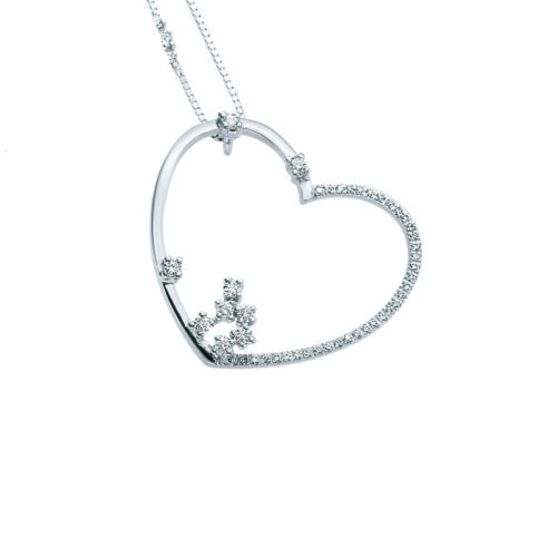 Diamanthjerte 0,35ct w-si