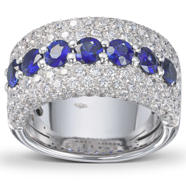 Elegant safir og diamantring - Bilde 3