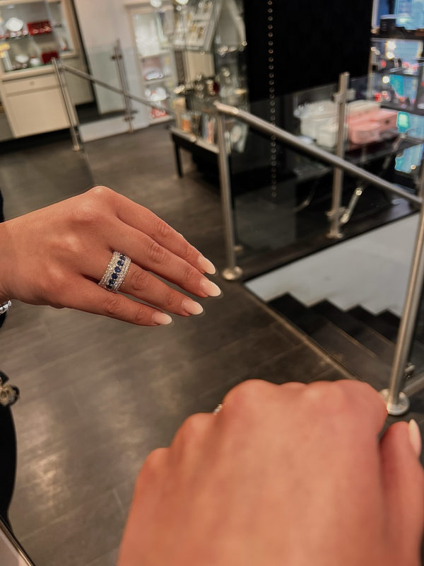 Elegant safir og diamantring - Bilde 2