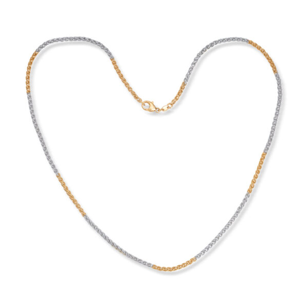 Tofarget kjede - rund flette 50 cm 12,5 gram