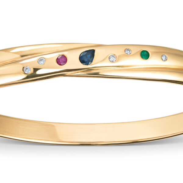 Armring med fargestener og diamanter - Bilde 2