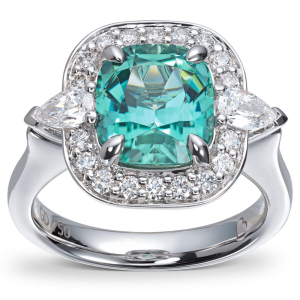 Cocktailring med turmalin og diamanter 1,72ct - Bilde 2