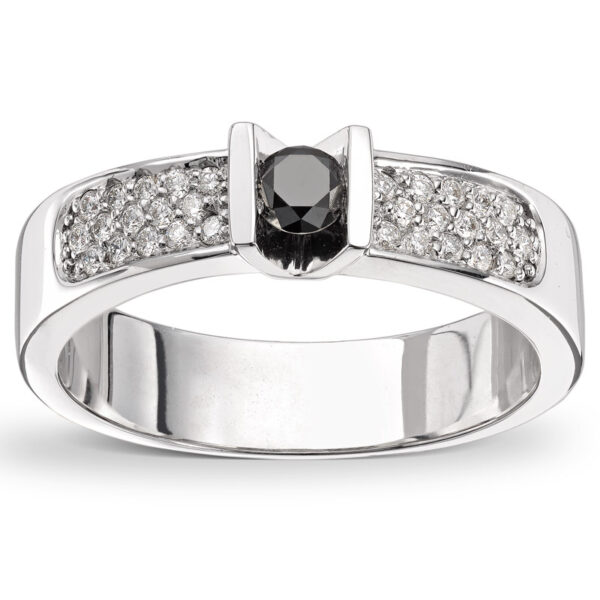 Ring i hvitt gull med diamanter 0,43ct - Bilde 2