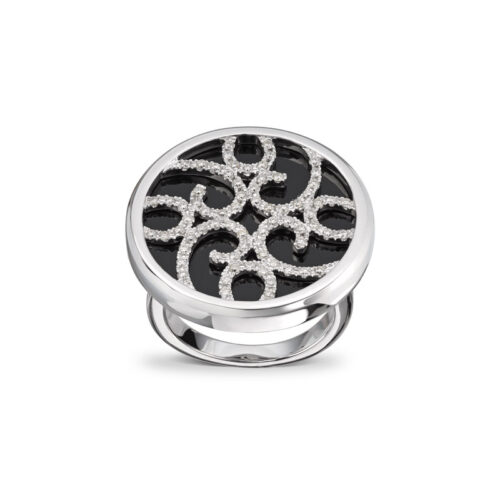 Diamantring "one of a kind" med onyx