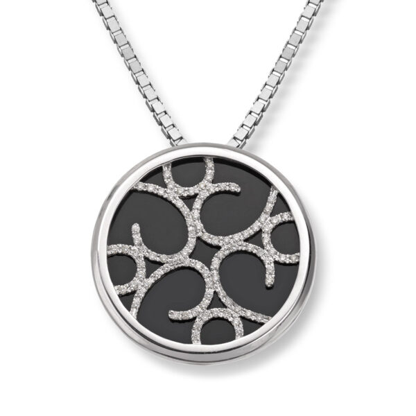 Diamantanheng "one of a kind" med onyx - Bilde 2