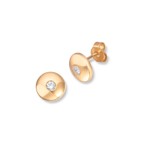 Ørepynt i gull med diamant 0,20ct