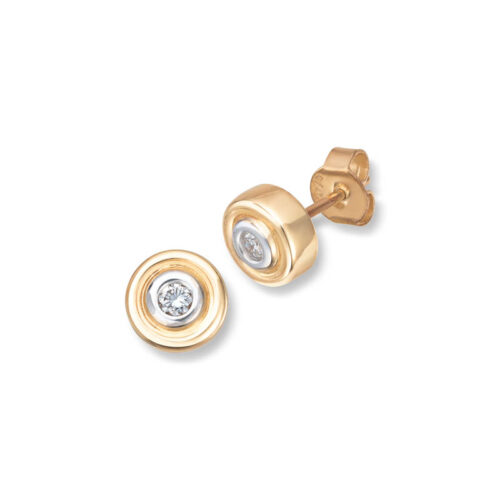 Ørepynt i gull med diamant 0,15ct