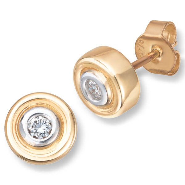 Ørepynt i gull med diamant 0,15ct - Bilde 2