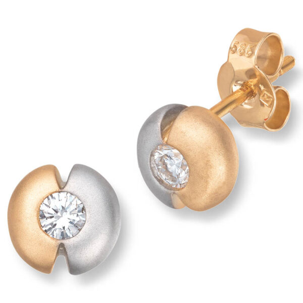 Ørepynt i gull med diamant 0,20ct - Bilde 2