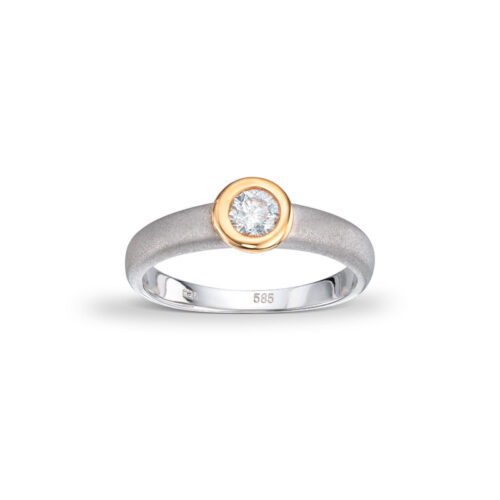 Tofarget diamantring 0,25ct