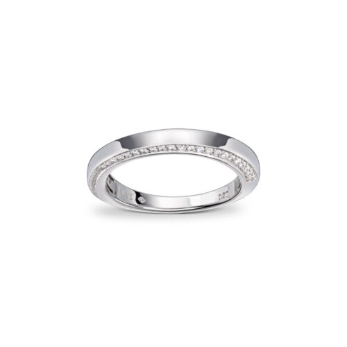 Ring i hvitt gull med diamanter 0,20ct