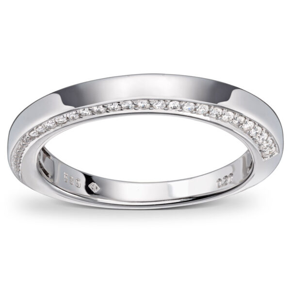 Ring i hvitt gull med diamanter 0,20ct - Bilde 2