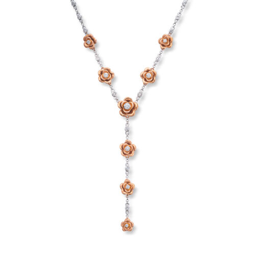 Roségullsmykke med diamanter 0,31ct