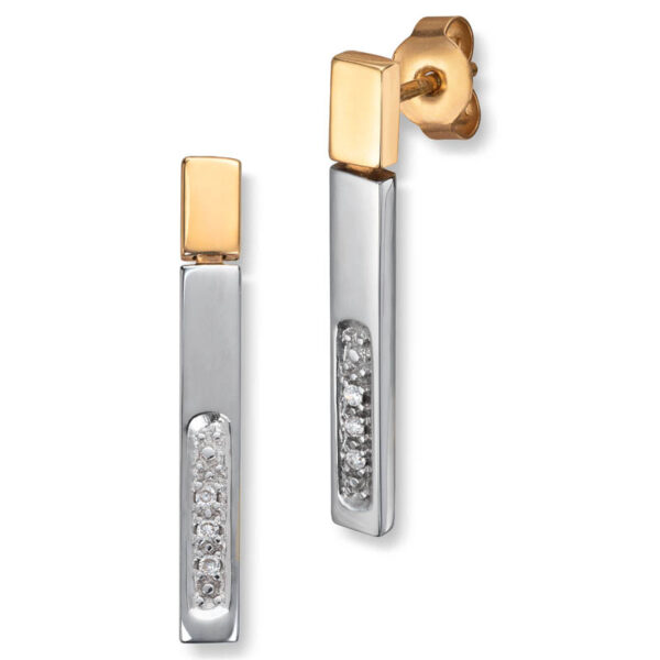 Hengende diamantørepynt 0,04ct w-p - Bilde 2