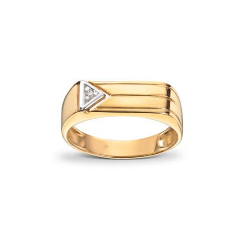 Gullring med diamant 0,02ct