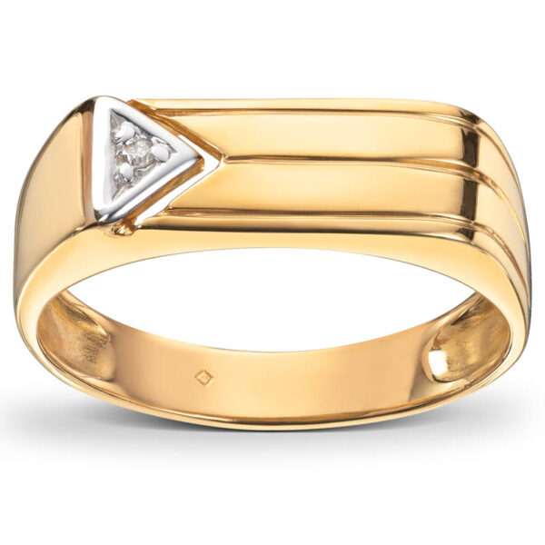 Gullring med diamant 0,02ct - Bilde 2
