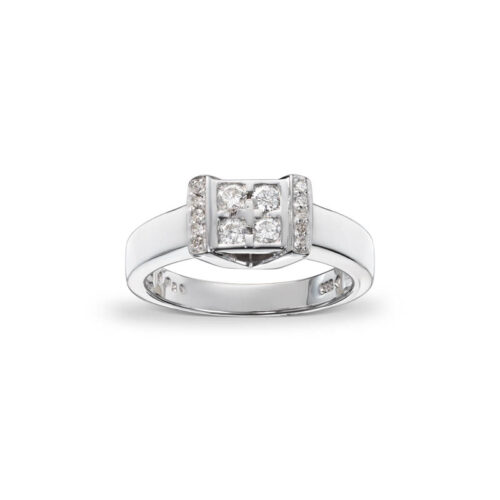 Ring i hvitt gull med diamanter 0,25ct w-si