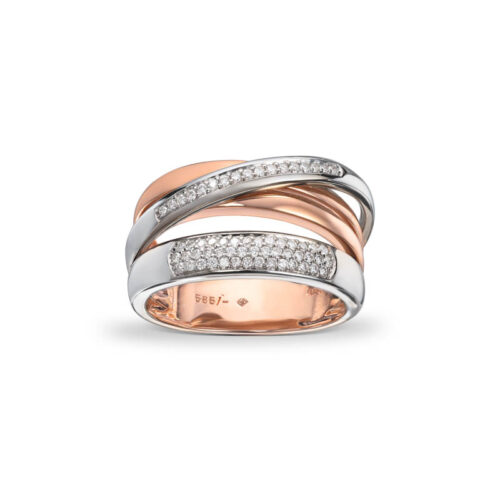 Bred tofarget diamantring 0,30ct w-si