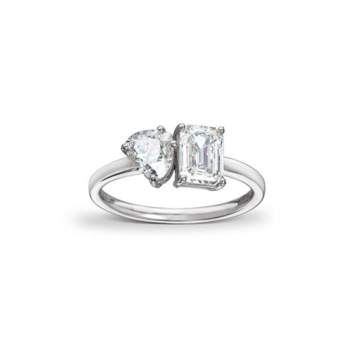 Toi et Moi-ring 1,75ct tw-si