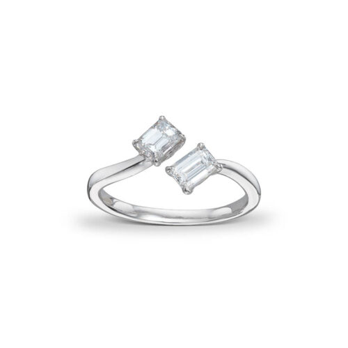 Toi et Moi-ring 0,85ct tw-p
