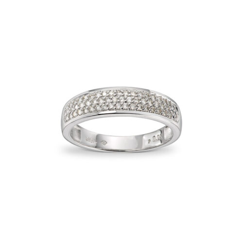 Ring i hvitt gull med diamanter 0,25ct w-si