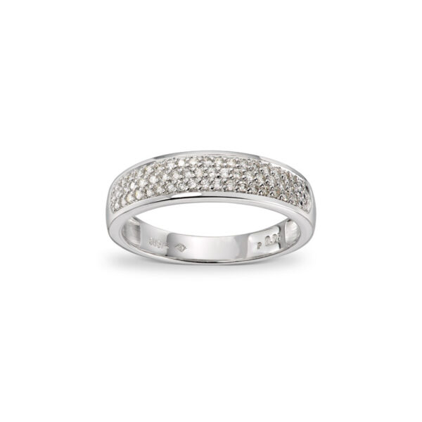 Ring i hvitt gull med diamanter 0,25ct w-si