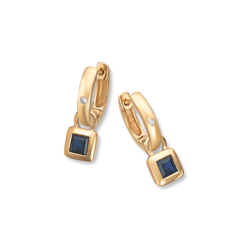 Charms til øreringer safir