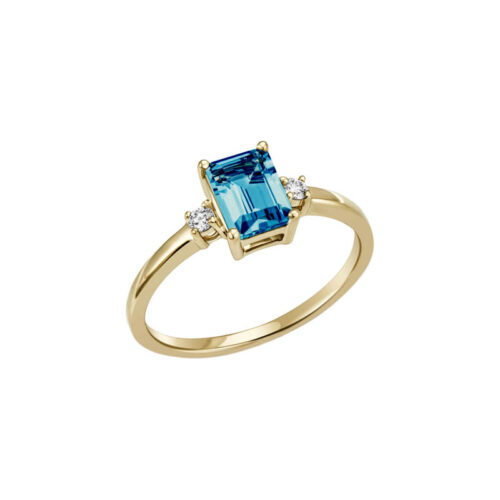 Ring i gull med London blå Topas 1,10ct