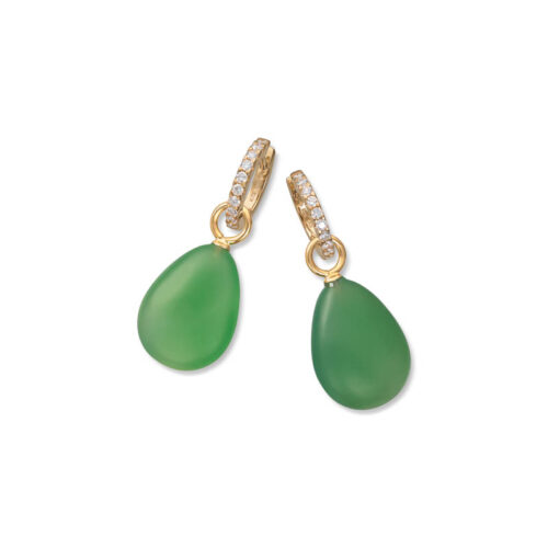 Charms til øreringer grønn Agat