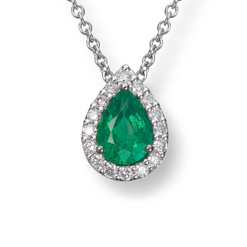 Smykke med smaragd og diamanter - Bilde 2