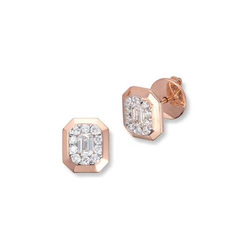 Ørepynt i rosegull med diamanter 0,76ct