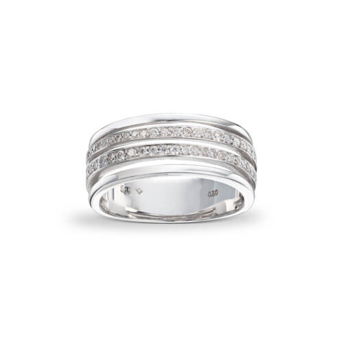 Ring i hvitt gull med 0,30ct diamanter