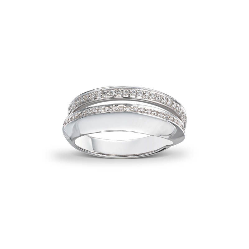 Diamantring design 0,25ct w-si