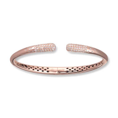 Armring i rosegull med 0,87ct diamanter