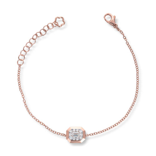 Armbånd i rosegull med diamanter 0,37ct