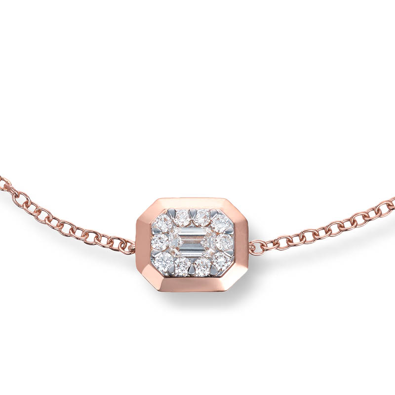 Armbånd i rosegull med diamanter 0,37ct - Bilde 2